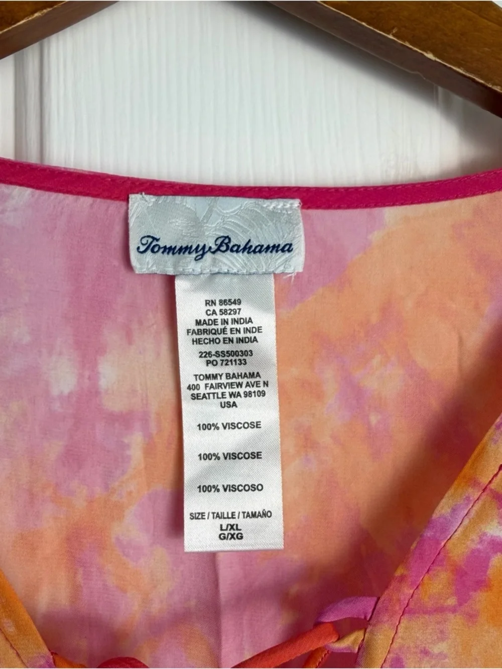 Womens Tommy Bahama Tidal Tiedye V-Neck Swim Coverup EUC - Picture 3 of 8